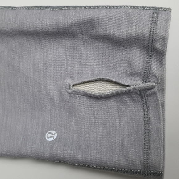 Lululemon Gather and Crow Fossil White Slub Crop - Picture 8 of 10